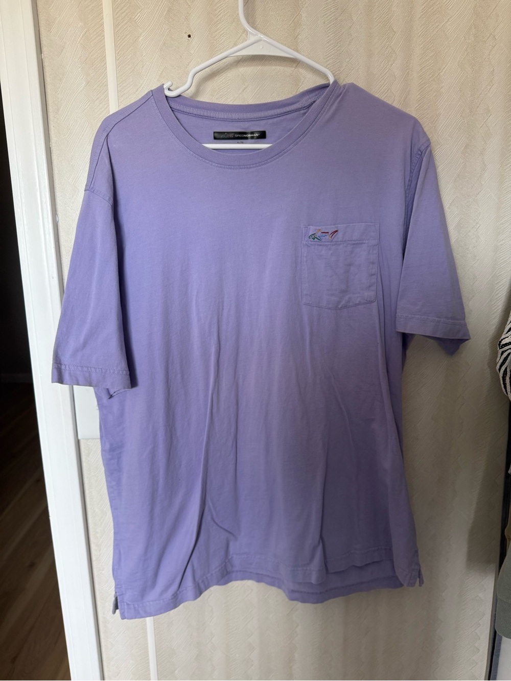 Greg Norman Collection Lavender Short Sleeve Pocket Tee